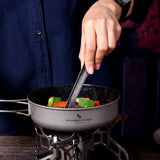 Titanium Non-stick Fry Pan with Folding Handle Dish