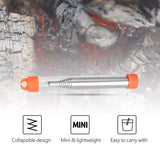 Collapsible Blow Fire Tube Stainless Steel Campfire Pocket Bellows