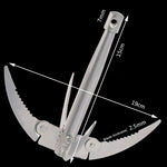 Grappling Hook Survival Tool With Rope Folding Anchor Sturdy For Small Boat, Climbing