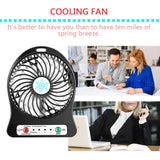 Mini fan portable USB charging LED light