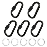 5PCS Carabiner Clips Aluminum Buckle