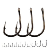 100pc Fishing Hook Set Carbon Steel Single Circle Fishhook