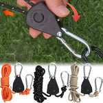 Tent Rope Tensioners Ratchet Hanger Pulley Lifting Pulley Hook