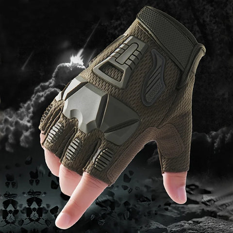 Men's Hard Shell Tactical Shooting Gloves Knuckle Protection