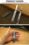 Tableware Multi-function Knife Fork Spoon Bottle Opener Foldable