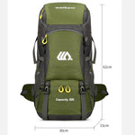 Rucksack Large Capacity Travel Men 50L Waterproof Hiking Camping Backpack