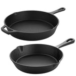 Pre-Seasoned Cast Iron Set Safe up to 450°F 12"x12"x6" Dimensions