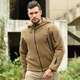 Men's Combat Jacket Winter Thermal Fleece Polar Hooded Coat