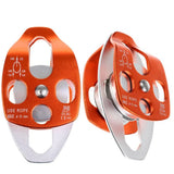 2PC 32KN Swing Climbing Double Pulley for Caving Rock Climbing Rappelling