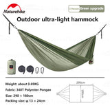 Swing Hammock Ultralight 600g Anti Rollover 200kg Bearing Weight