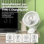 8000mAh Camping Fan Rechargeable Air Circulator Wireless Fan w/LED Light