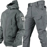 Shark Skin Warm Jackets Pants Set Men Camo Autumn Winter Coat Soft Shell