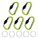 5PCS Carabiner Clips Aluminum Buckle