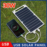 30W Solar Panel With USB Waterproof  Mobile Phone Charging 6.8V