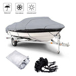 Boat Cover Outdoor Protection Waterproof Fabric Tear Proof Silver Reflective 11-22FT