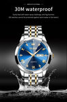 Quartz Watch Waterproof Luminous Time Date Week