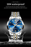 Quartz Watch Waterproof Luminous Time Date Week