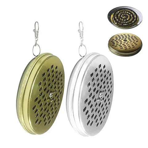 Portable Mosquito Coil Holder with Lid Carry-on Hangable Mosquito Repellent