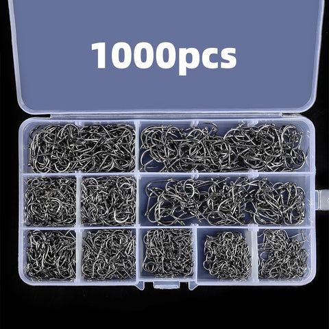 1000PCS Fishing Hook Set High Carbon Steel