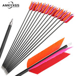 6/12pcs 31.6" Archery Carbon Arrow Spine 500 Mix Carbon Shaft