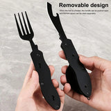 7 in 1 Folding Spork Travel Utensil Cutlery Survival Tool