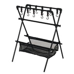 Triangle Shelf Aluminum Alloy Folding w/Net Bag Hanging Rack