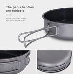 Titanium Non-stick Fry Pan with Folding Handle Dish