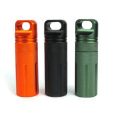 Waterproof Survival Equipment Aluminum Pill Bottle EDC