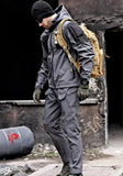 Men's Winter Fleece Army Military Waterproof Softshell Jackets Coat Trousers