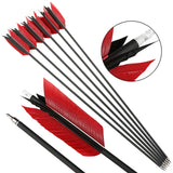 6/12pcs 31.6" Archery Carbon Arrow Spine 500 Mix Carbon Shaft