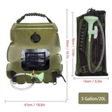 Solar Shower Bag 20L Solar Heating Shower Bag Hot Water Temperature 45°C