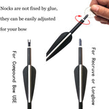 28/30/31 Inches Carbon Arrows Replaceable Arrowheads