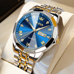 Quartz Watch Waterproof Luminous Time Date Week