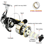 Fishing Reel Alloy Gear, Spool, Foot, Metal Arm Max Drag 21KG 5.2:1 Gear Ratio Spinning Saltwater