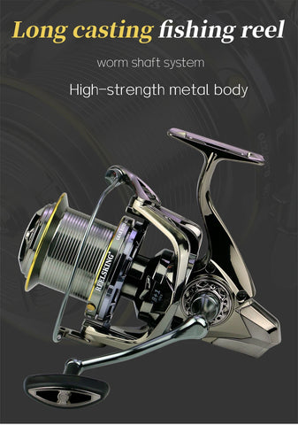 Big Game Fishing Reel TK9000-12000Series Long Casting Spinning Reels 18+1BB Metal Body