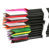 6/12pcs 31.6" Archery Carbon Arrow Spine 500 Mix Carbon Shaft