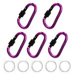 5PCS Carabiner Clips Aluminum Buckle