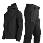 Men's Winter Fleece Army Military Waterproof Softshell Jackets Coat Trousers