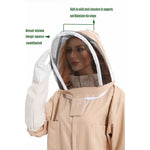 Professional Beekeeper Outfit Jacket Sheepskin Gloves Veil Hood