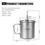 Titanium Coffee Press Maker Pot Alcohol Stove Set