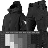 Shark Skin Warm Jackets Pants Set Men Camo Autumn Winter Coat Soft Shell