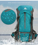 Waterproof Nylon Backpack With Rain Cover Hiking Mountaineering