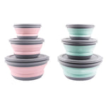 Portable Bowl Sets Silicone 3Pcs/Set Food Container