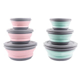 Portable Bowl Sets Silicone 3Pcs/Set Food Container