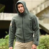 Men's Combat Jacket Winter Thermal Fleece Polar Hooded Coat