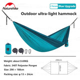 Swing Hammock Ultralight 600g Anti Rollover 200kg Bearing Weight