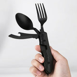 7 in 1 Folding Spork Travel Utensil Cutlery Survival Tool