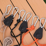 Tent Rope Tensioners Ratchet Hanger Pulley Lifting Pulley Hook