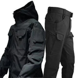 Men's Winter Fleece Army Military Waterproof Softshell Jackets Coat Trousers