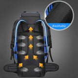 90L Waterproof Backpack Rucksack Large Capacity Sports Bag Camping Equipment